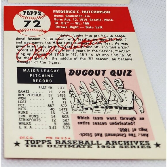 Detroit Tigers 1953 Vintage Reprint Topps Baseball Cards 4 Card Bundle - Picture 9 of 12